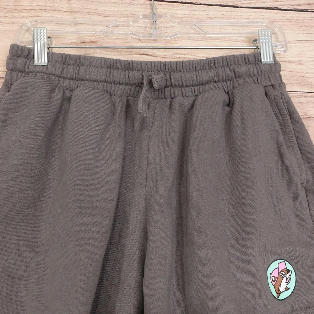 Buc-ee's Sweat Shorts Womens Size L Gray French Terry Logo Lounge Casual - Picture 2 of 8
